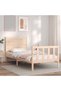 Bed frame with headboard, 90x200 cm, solid wood