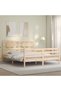 Bed frame with headboard, solid wood, king size 5FT - 3