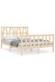 Bed frame with headboard, 140x190 cm, solid wood - 2