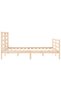 Bed frame with headboard, solid wood, king size 5FT - 7