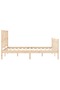 Bed frame with headboard, 140x190 cm, solid wood - 7