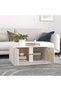Coffee table, white, 80x50x40 cm, solid pine wood - 3