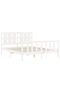 Bed frame with headboard, white, 160x200 cm, solid wood - 5