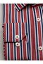 Men's Slim Fit Long Sleeve Brit Collar Pocketless Striped Coral Shirt 2439Mr - 3