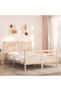 Bed frame with headboard, 120x200 cm, solid wood