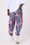 Unisex Street Style Printed Wrinkled Sports Baggy Trousers - 4