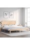 Super King Size bed frame with headboard, solid wood