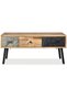Coffee table, solid recycled teak 90x65x40 cm - 3