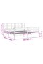 6FT Super King Bed Frame with Headboard, White, Solid Wood - 8