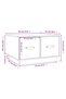 Coffee table, white, 60x53x35 cm, solid pine wood - 8