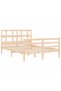 4FT Bed Frame with Headboard, Small Double, Solid Wood - 3