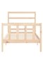 Bed frame with headboard, 90x200 cm, solid wood - 6