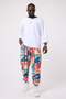 Unisex Street Style Printed Wrinkled Sports Baggy Trousers - 5