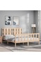 Bed frame with headboard, solid wood, king size 5FT - 3