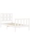 Bed frame with headboard, white, 90x190 cm, solid wood - 5