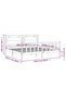Bed frame with headboard 200x200 cm, solid pine wood - 8