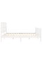 Bed frame with headboard 200x200 cm, white, solid wood - 7