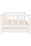 Extendable day bed, white, 2x(90x200) cm, solid pine wood - 7