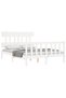 Bed frame with headboard, white, 120x200 cm, solid wood - 4