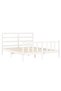 Bed frame with headboard, white, 160x200 cm, solid wood - 5