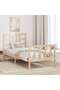 Bed frame with headboard, 90x200 cm, solid wood