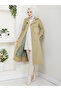 Medium Length Trench Coat with Chain on the Back - 2
