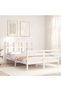 4FT Bed Frame with Headboard, Small Double, Solid Wood - 3