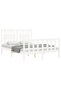 Bed frame with headboard, white, 140x200 cm, solid wood - 3