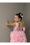 Pink Crop Skirt with Butterfly Details, Evening Dress for Girls - 2