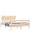 Bed frame with headboard, 160x200 cm, solid wood - 4