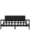Bed frame with headboard 200x200 cm, black, solid wood - 6