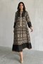 Lace-Up Patterned Viscose Dress