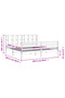 Bed frame with headboard 200x200 cm, white, solid wood - 8