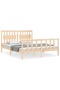 Bed frame with headboard, 160x200 cm, solid wood - 2