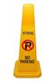 Industrial Grade No Parking Warning Sign Floor Stand Designed with Durable Plastic Construction Weat - 5