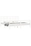 Bed frame with headboard 200x200 cm, white, solid wood - 3