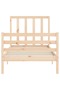 Bed frame with headboard, 90x200 cm, solid wood - 6