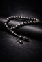 Handcrafted Oval Kuka White Prayer Beads with Coral Turquoise Stones and Brass Embroidered Systemic Tassel, Giant Size Prayer Beads - 2