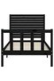 2FT6 Small Single Bed Frame with Headboard, Black, Solid Wood - 6