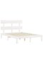 Bed frame with headboard, white, 120x200 cm, solid wood - 5