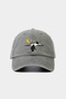 Penguin Embroidered Gray Unisex Baseball Cap – Washable Vintage Style