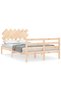 Bed frame with headboard, 120x200 cm, solid wood - 2