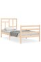 Bed frame with headboard 3FT, single, solid wood - 2