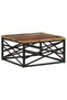 Coffee table, 68x68x35 cm, solid recycled wood