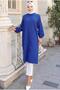 Summer Long Cotton Tunic Cobalt Blue Hm2109 - 5