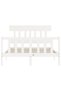 Bed frame with headboard, white, 140x200 cm, solid wood - 6