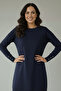Floral Patterned Tunic N3303 Navy Blue - 3