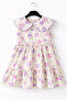 Patterned 100% Organic Cotton Summer Dress for Girls - 6