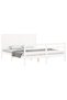 Bed frame with headboard, white, 160x200 cm, solid wood - 4