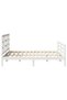 Bed frame with headboard, white, solid wood, King Size 5FT - 7